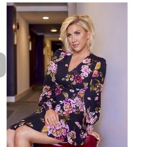 Rampage Floral Long Sleeve Asymmetrical Casual Dress NWT XS